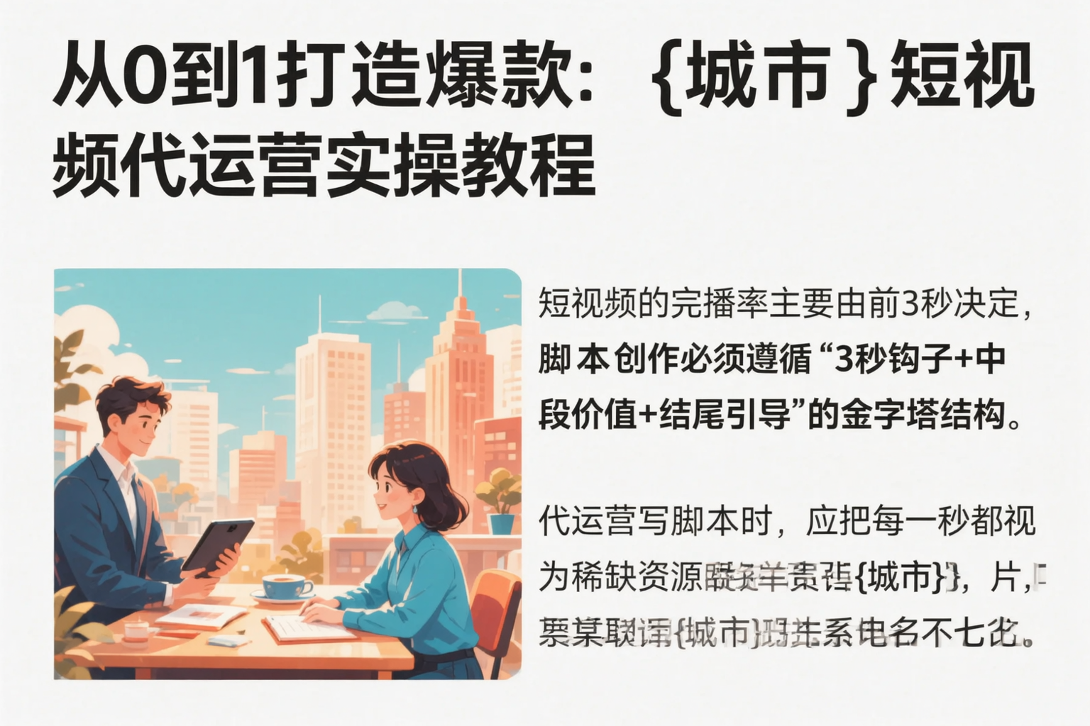 从0到1打造爆款：广安短视频代运营实操教程