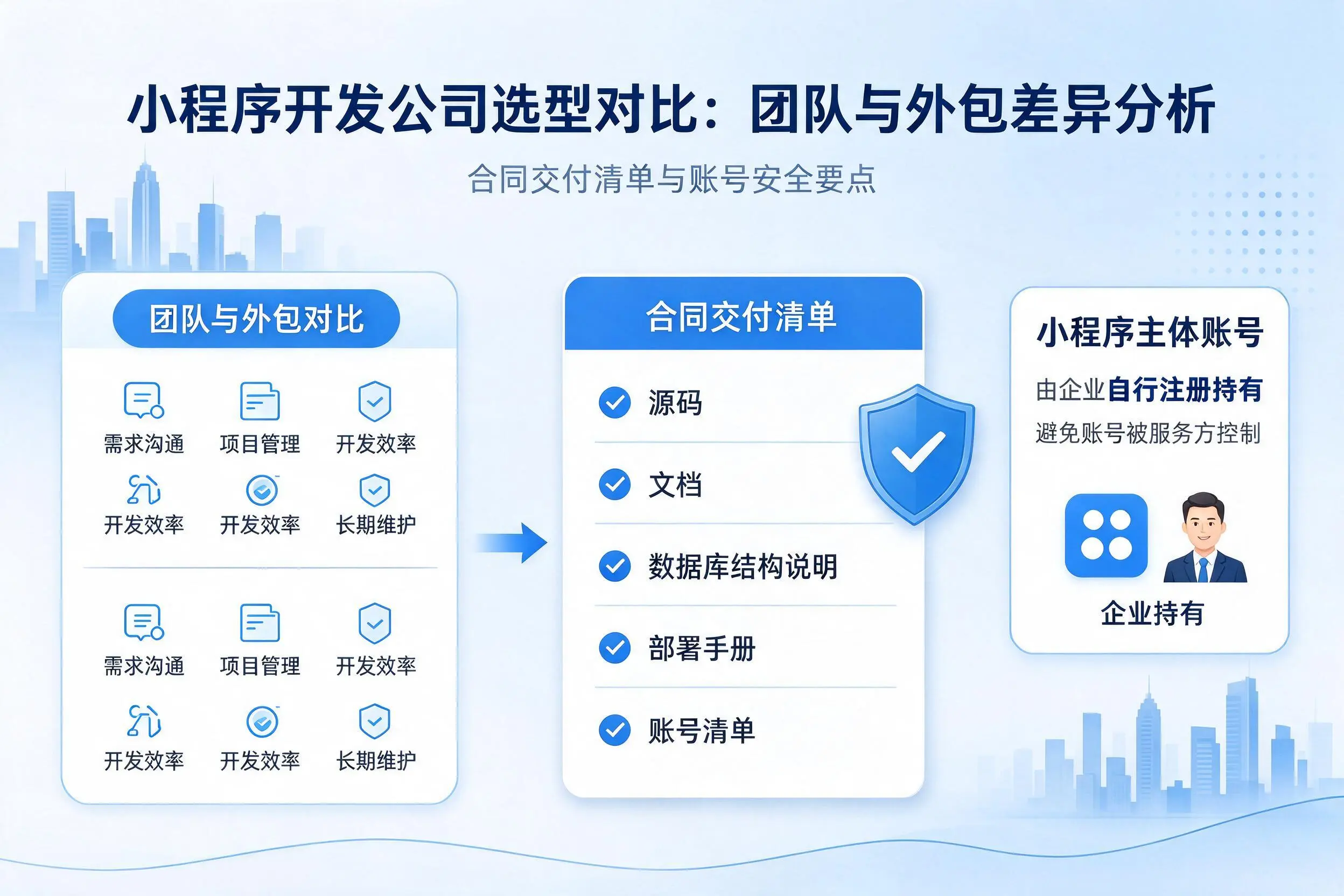 广安小程序开发公司选型对比：团队与外包差异分析