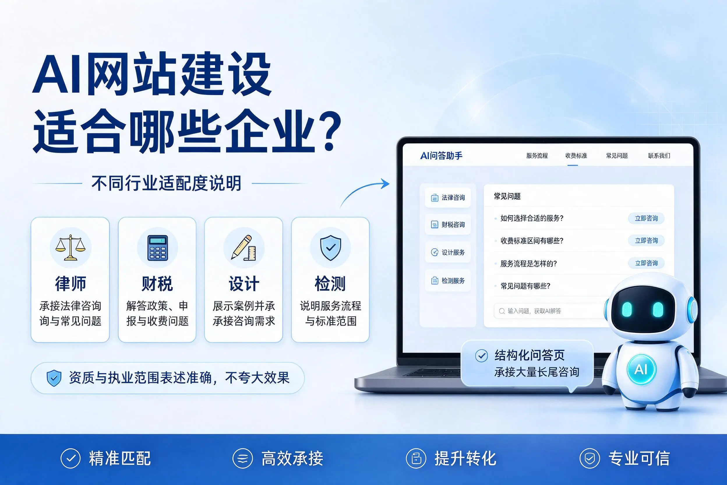 AI网站建设适合哪些企业?广安不同行业适配度说明