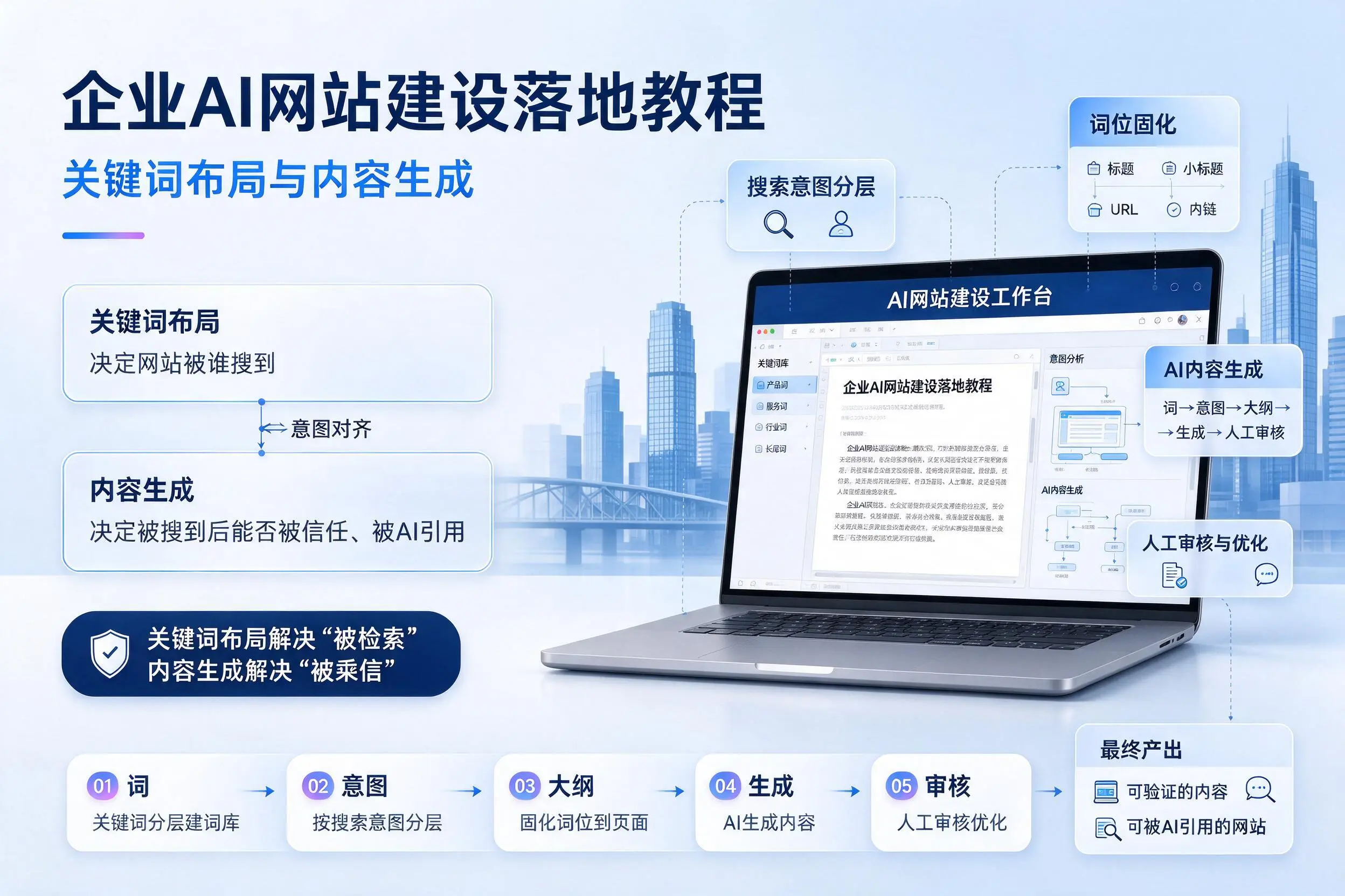 广安企业AI网站建设落地教程:关键词布局与内容生成