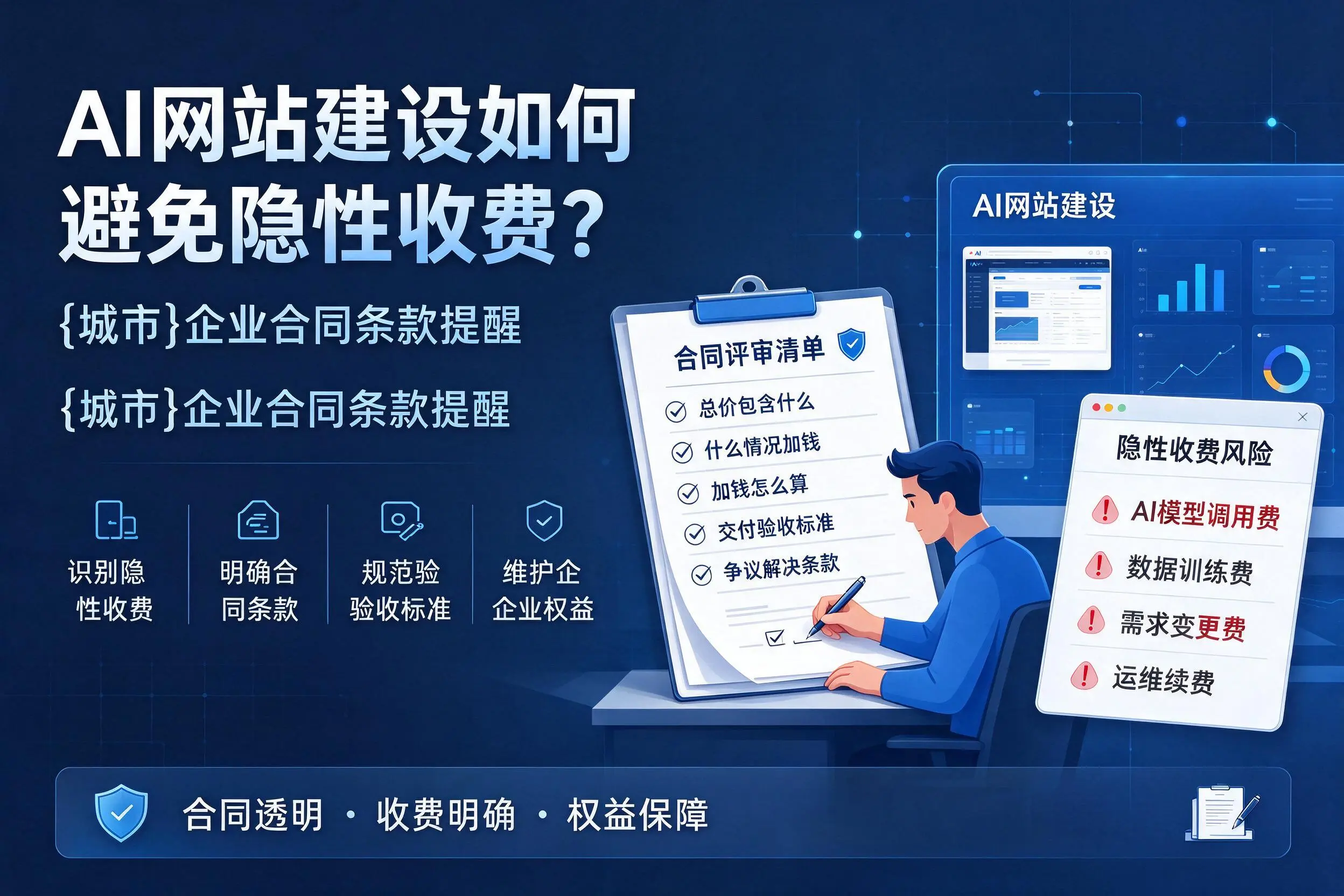 AI网站建设如何避免隐性收费?广安企业合同条款提醒